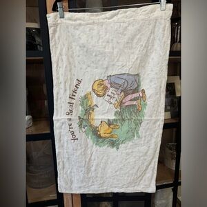 Vintage Disney Classic Pooh You’re a Real Friend Pillowcase Winnie the Pooh